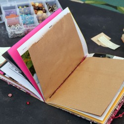 Carnet de voyage style scrapbooking Rose