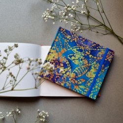 Carnet de notes artisanal carré avec tissu