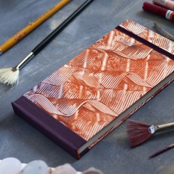 Carnet artisanal carnettiste, papier mix media 200g, rose