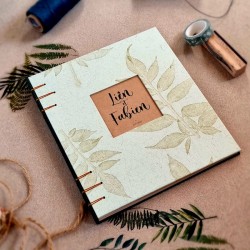 Livre d'or / Album photo artisanal fait main, unique, sur mesure, papier divers couture belge
