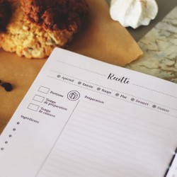 Carnet de recettes à remplir A5 artisanal motif sucré 02