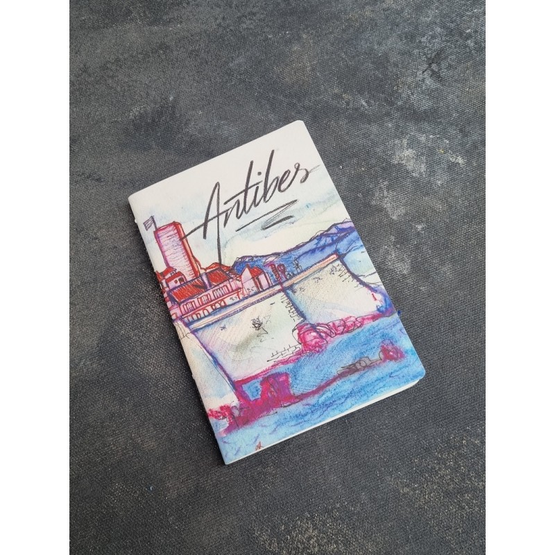 Carnet A6 de note illustration Antibes - reproduction dessins fait main