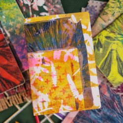 Carnet A5 de note illustration gelli printing unique