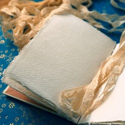 Carnet artisanal livre artiste A6 papier recyclé 100% coton Khadi