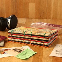 Carnet de voyage, mélange de papiers