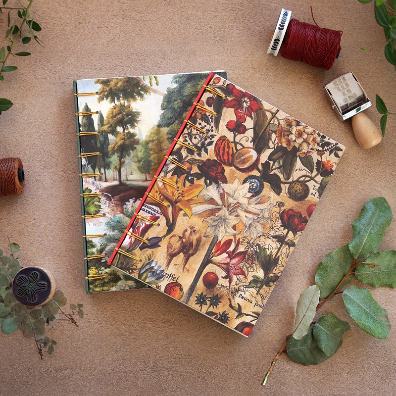 Carnet artisanal couture belge - nature