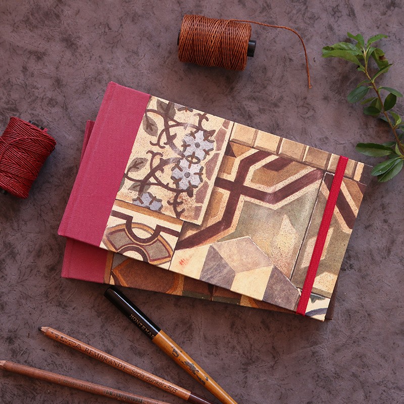 Carnet carnettiste - motif mozaïque
