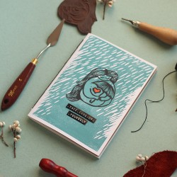 Carnet A5 gravé à la main take care of yourself