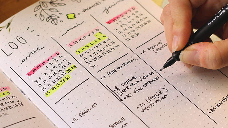 Comment débuter avec un bullet journal 09